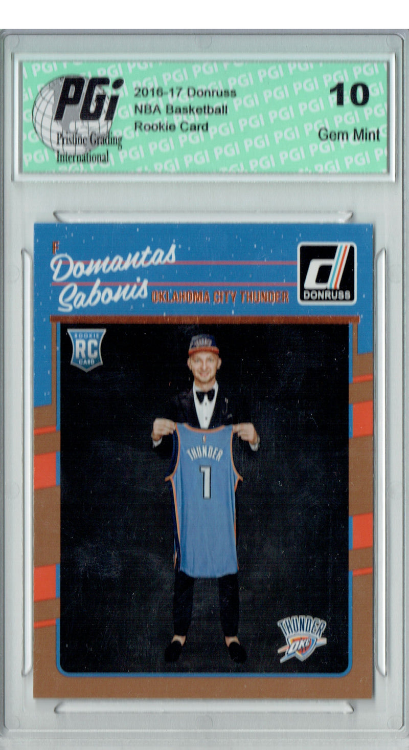 Domantas Sabonis 2016-17 Donruss Basketball #161 Rookie Card PGI 10