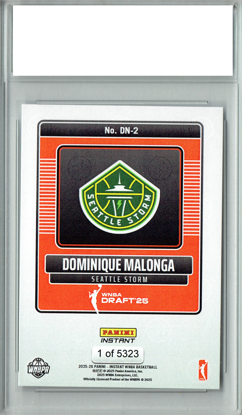 Dominique Malonga 2025 Panini Instant #DN-2 WNBA Draft '25 Rookie Card PGI 10