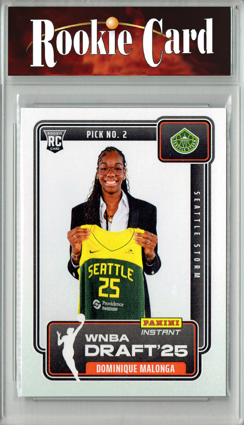 Certified Mint+ Dominique Malonga 2025 Panini Instant #DN-2 WNBA Draft '25 Rookie Card Seattle Storm