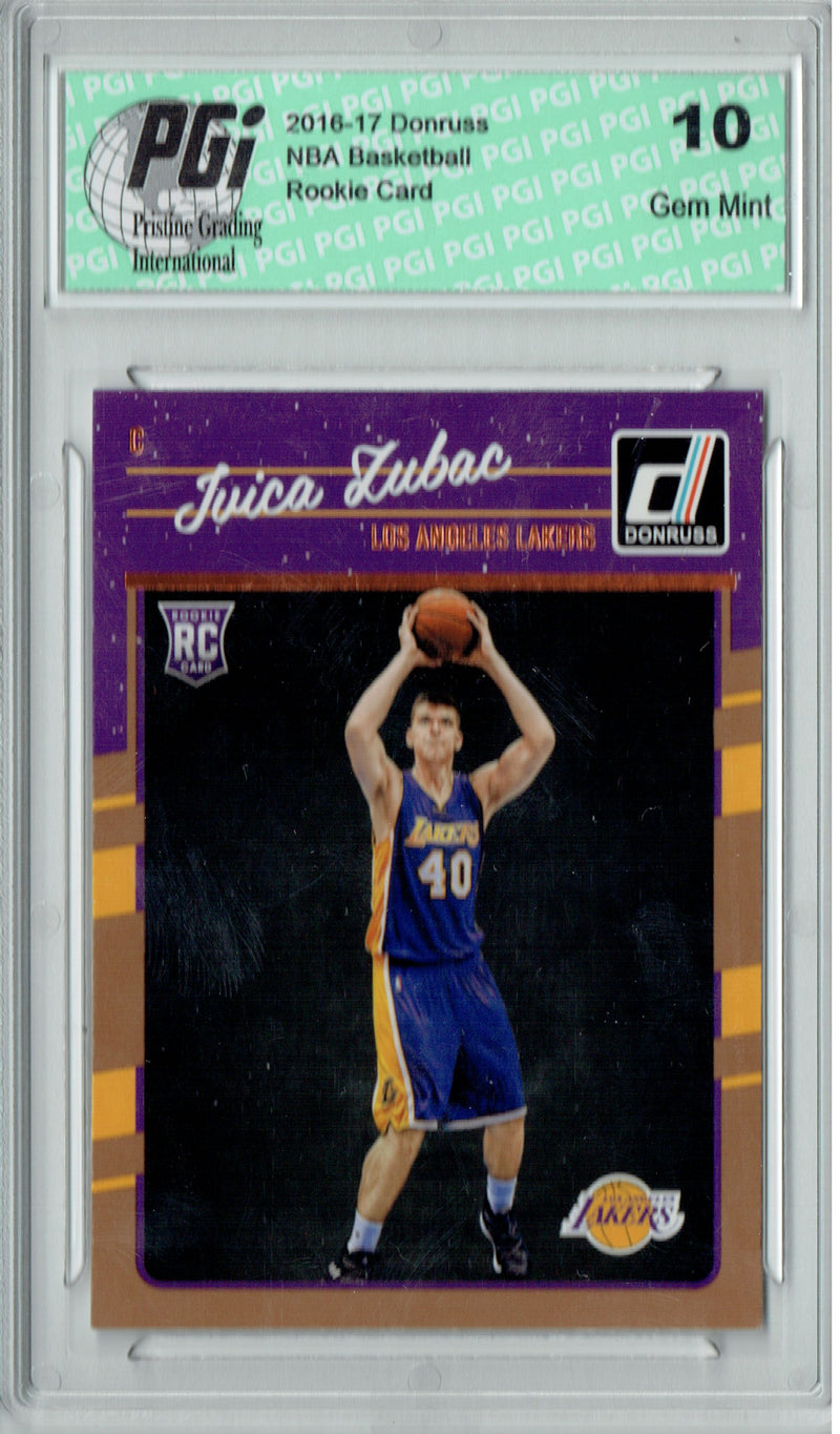 Ivica Zubac 2016-17 Donruss Basketball #176 Rookie Card PGI 10