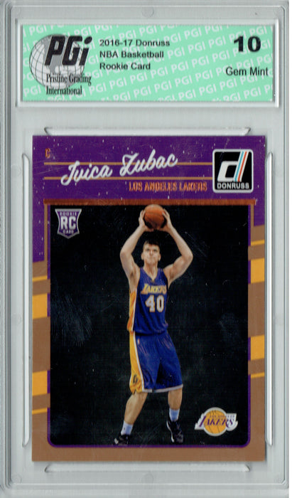 Ivica Zubac 2016-2017 Donruss #176 Rookie Card PGI 10