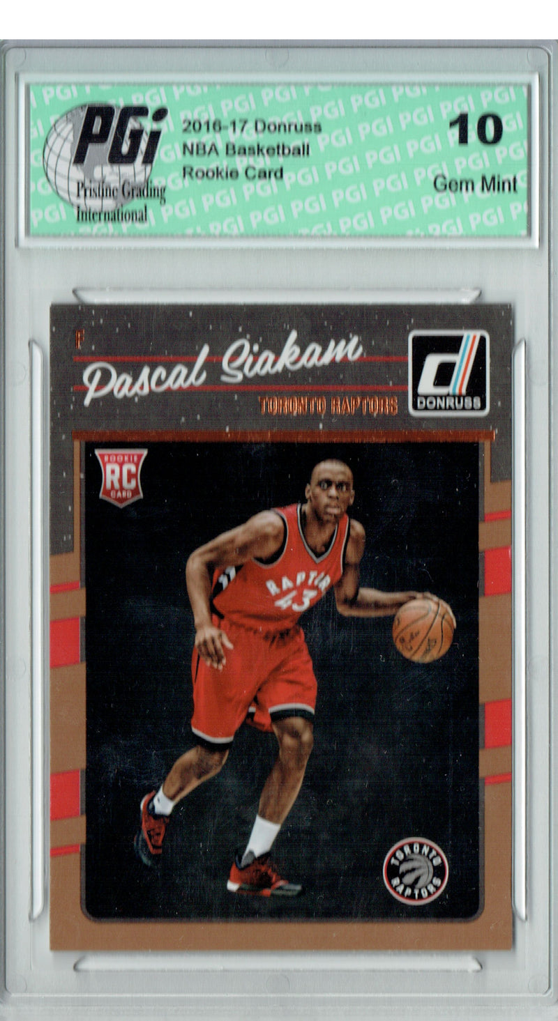 Pascal Siakam 2016-17 Donruss Basketball #171 Rookie Card PGI 10