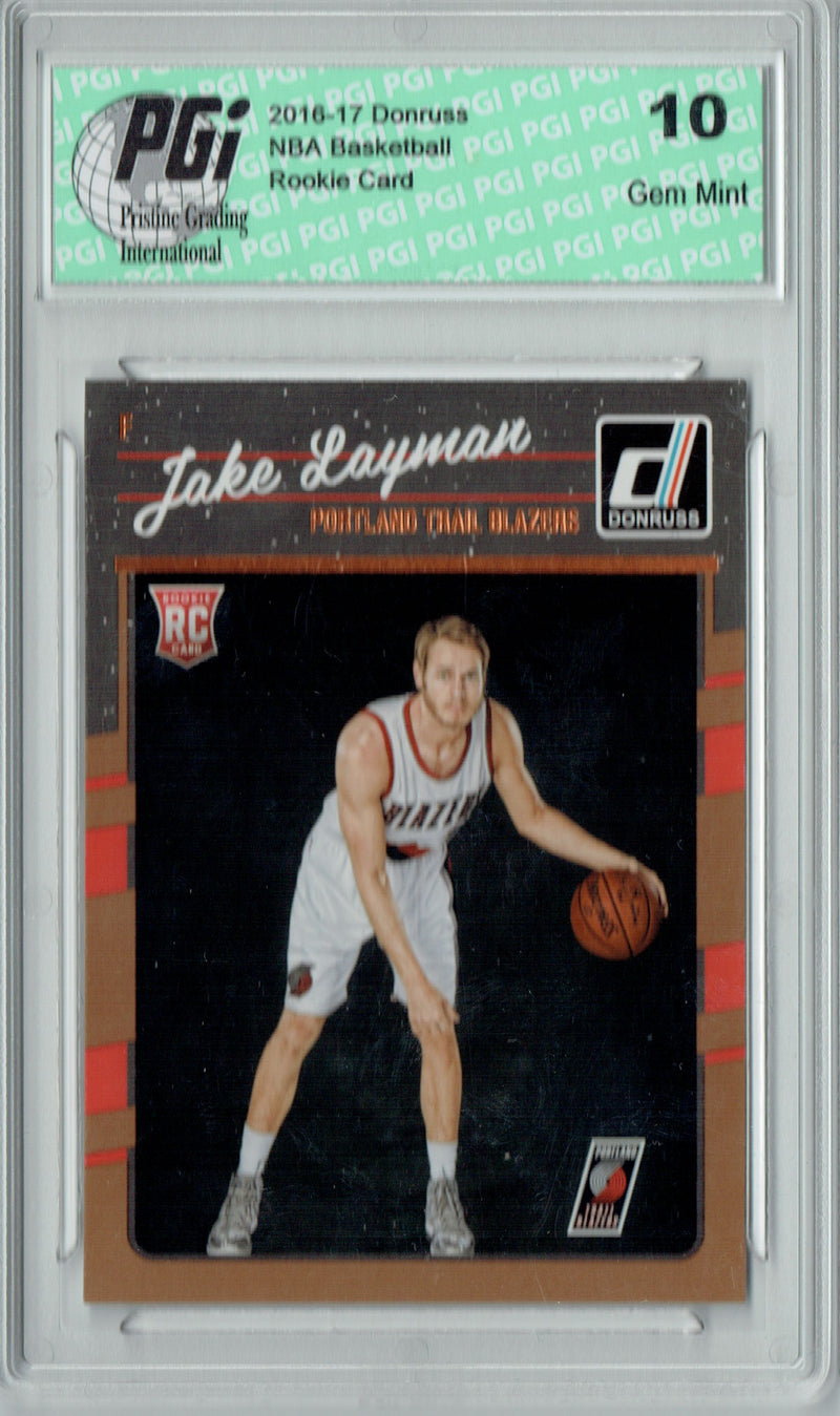 Jake Layman 2016-17 Donruss Basketball #187 Rookie Card PGI 10