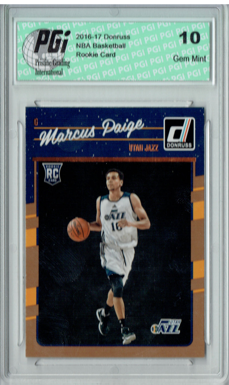 Marcus Paige 2016-17 Donruss Basketball #193 Rookie Card PGI 10