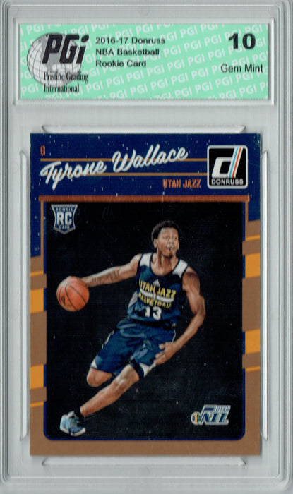 Tyrone Wallace 2016-2017 Donruss #197 Rookie Card PGI 10