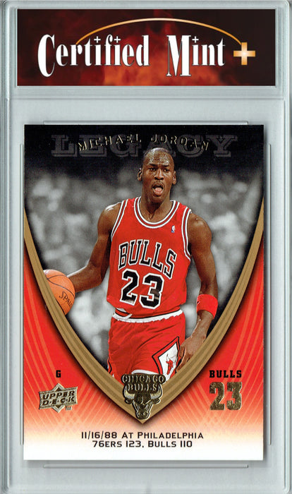 Certified Mint+ Michael Jordan 2008 Upper Deck #272 Legacy Gold Foil Insert Rare Trading Card Chicago Bulls