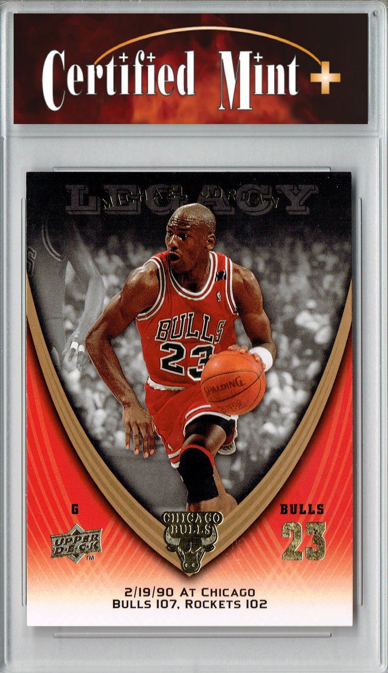 Certified Mint+ Michael Jordan 2008 Upper Deck #397 Legacy Gold Foil Insert Rare Trading Card Chicago Bulls