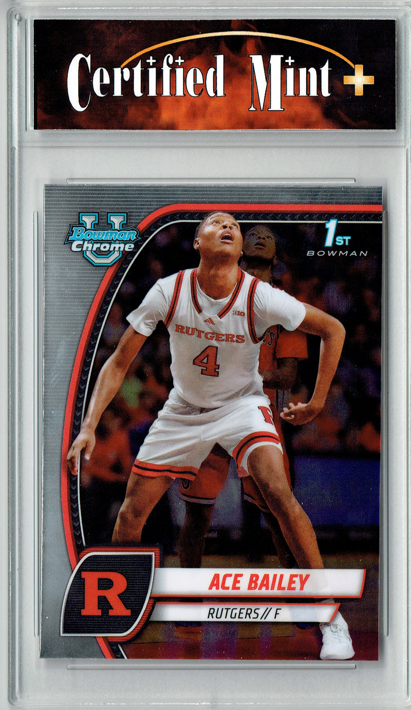 Certified Mint+ Ace Bailey 2025 Bowman Draft Chrome #1 Rutgers Rookie Card Rutgers