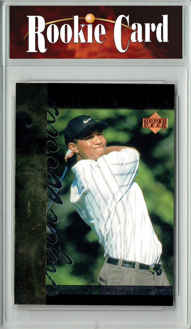 Certified Mint+ Tiger Woods 2001 Upper Deck #TT17 Edges Sergio Rookie Card USA