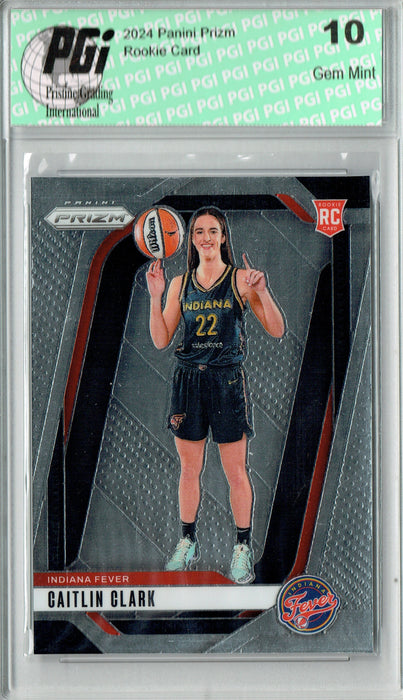 Caitlin Clark 2024 Panini Prizm #145 Indiana Fever Rookie Card PGI 10