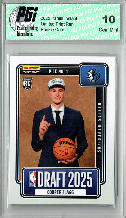Cooper Flagg 2025 Panini Instant #NBADN-1 Draft 2025 Rookie Card PGI 10
