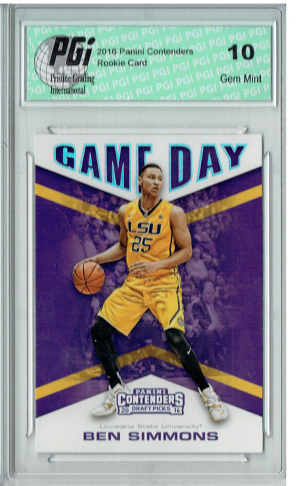 Ben Simmons 2016 Panini Contenders #20 Game Day Rookie Card PGI 10