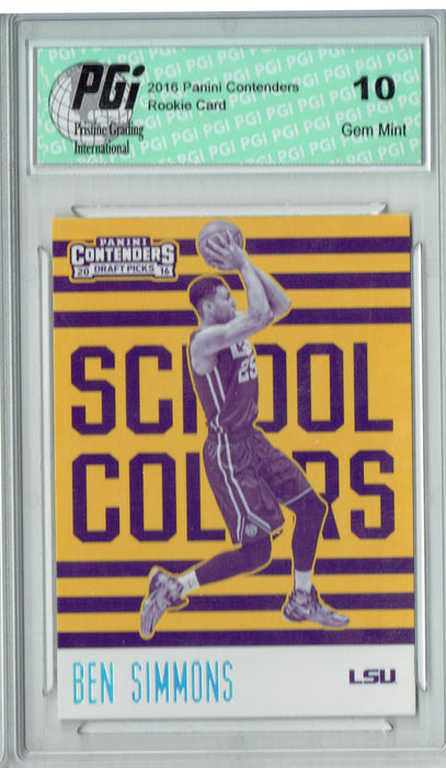 Ben Simmons 2016 Panini Contenders #1 School Colors Rookie Card PGI 10