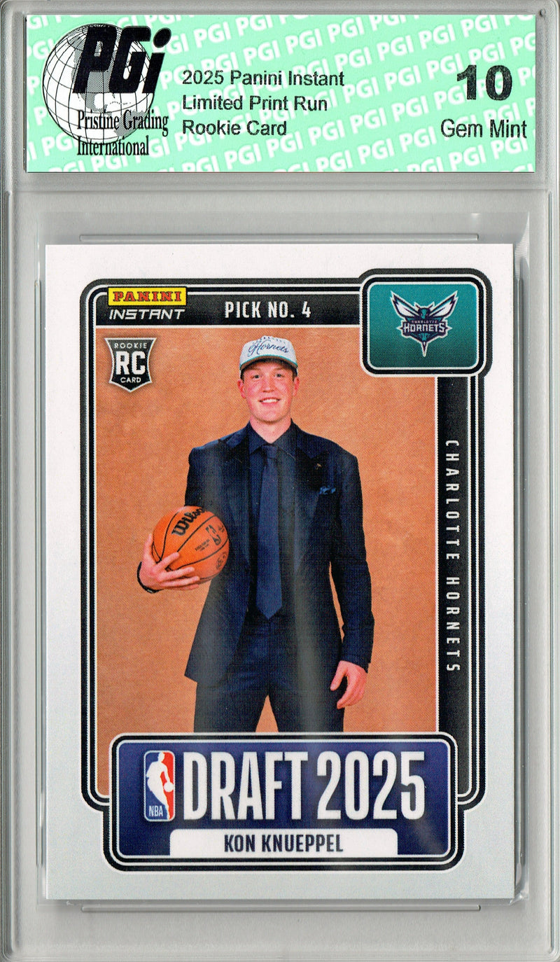 Kon Knueppel 2025 Panini Instant #NBADN-4 Draft 2028 Rookie Card PGI 10