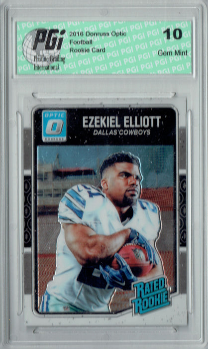 Ezekiel Elliott 2016 Donruss Optic #168 SP Rookie Card PGI 10