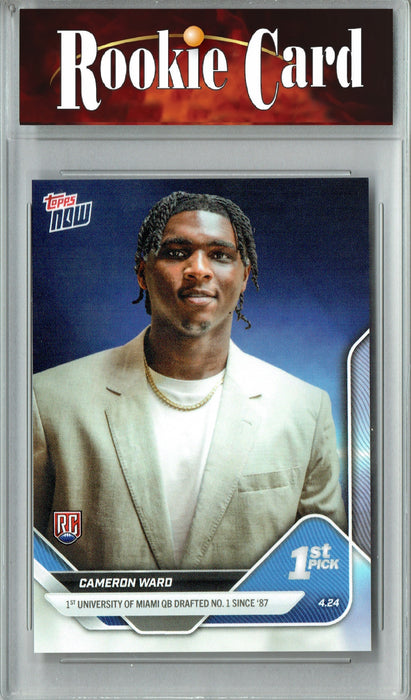 Certified Mint+ Cam Ward 2025 Topps Now #D-1 Draft Night Rookie Card Tennessee Titans