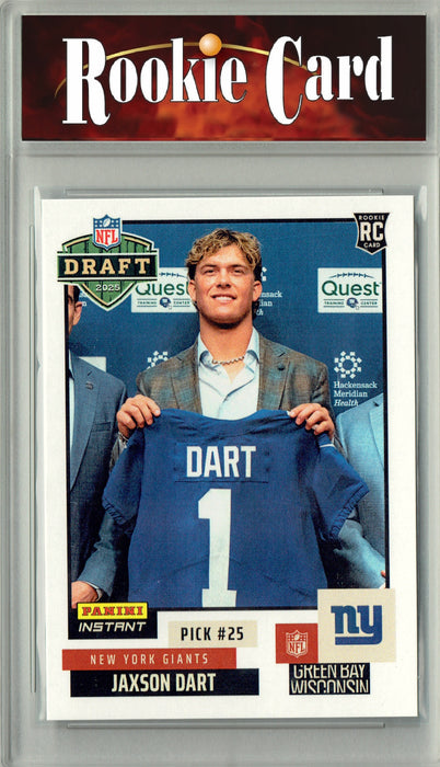 Certified Mint+ Jaxson Dart 2025 Panini Instant #NFLDN-15 NFL Draft Rookie Card New York Giants