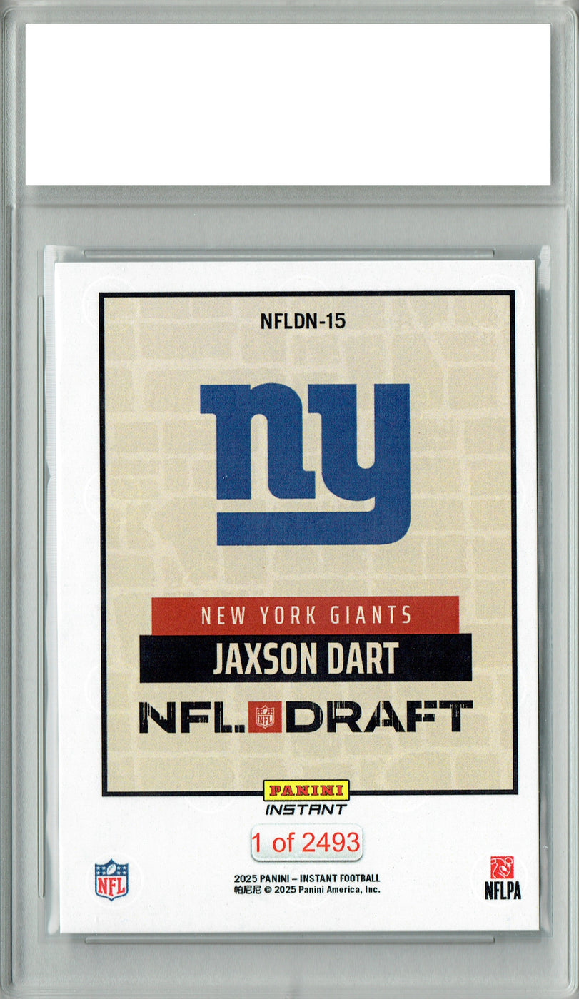 thumbnail image 2 of Jaden Daniels Graded Jaxson Dart Rookie Card | 2025 Panini Instant 2 of 11