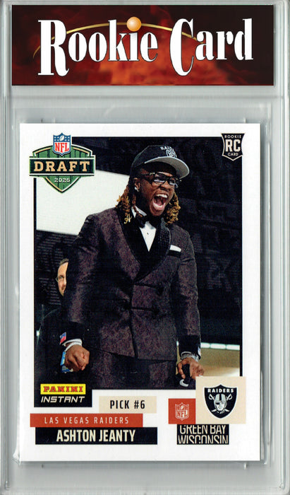 Certified Mint+ Ashton Jeanty 2025 Panini Instant #NFLDN-6 NFL Draft Rookie Card Las Vegas Raiders