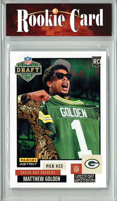 Certified Mint+ Matthew Golden 2025 Panini Instant #NFLDN-12 NFL Draft Rookie Card Green Bay Packers