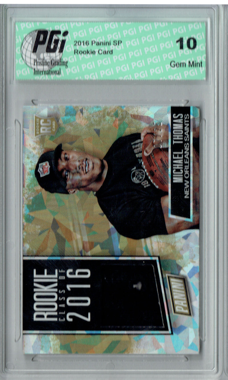 Michael Thomas 2016 Panini SP #7/25 Worn Hat Rookie Card PGI 10