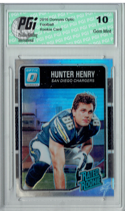 Hunter Henry 2016 Donruss Optic #169 Refractor Rookie Card PGI 10