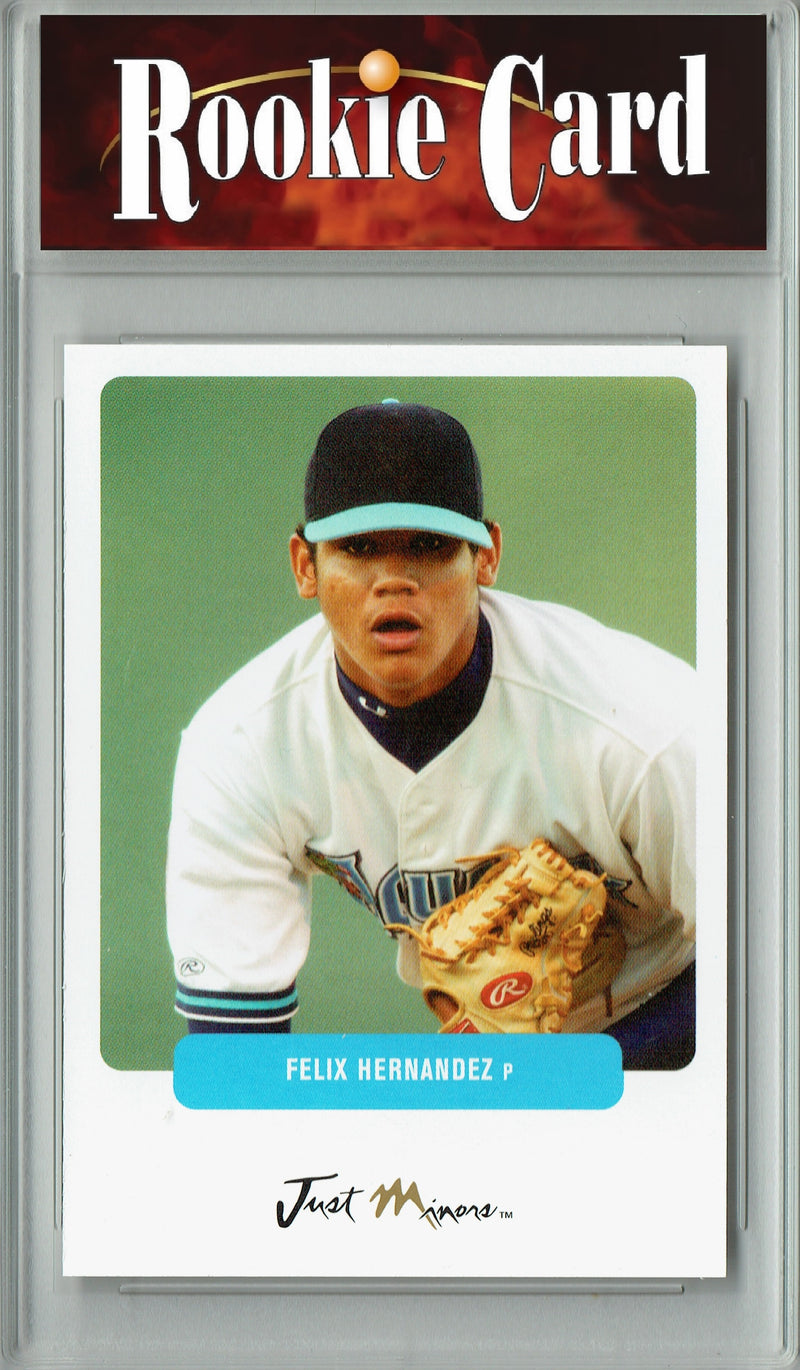 Certified Mint+ Felix Hernandez 2004 Just Minors #3 Featured Rookie Card Seattle Mariners