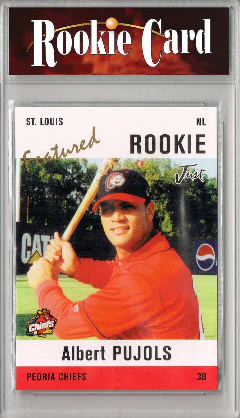 Certified Mint+ Albert Pujols 2004 Just Minors #AP3 Featured Rookie Rare Trading Card St. Louis Cardinals