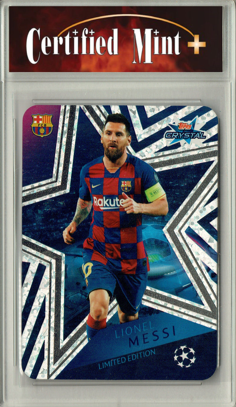 Certified Mint+ Lionel Messi 2019 Topps Crystal #LE1 Limited Edition Rare Trading Card Barcelona F.C.