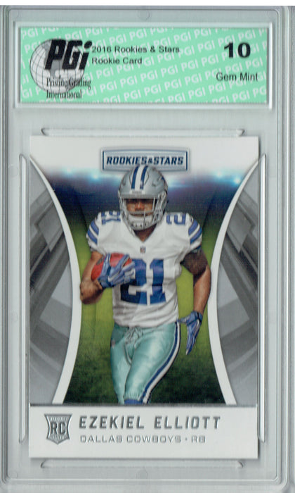 Ezekiel Elliott 2016 Rookies & Stars #186 Rookie Card PGI 10