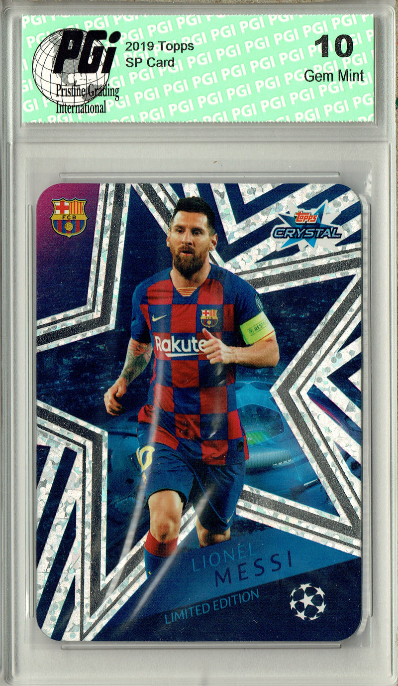 Lionel Messi 2019 Topps Crystal #LE1 Limited Edition Rare Trading Card PGI 10