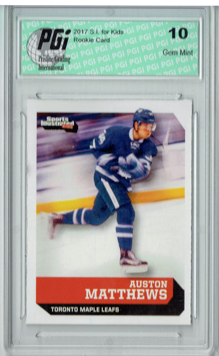 Auston Matthews 2017 S.I. for Kids #593 Austin Rookie Card PGI 10