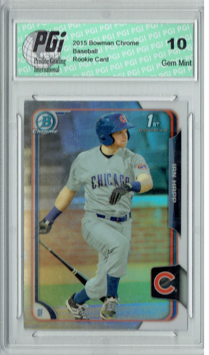 Ian Happ 2015 Bowman Chrome #28 Refractor Rookie Card PGI 10