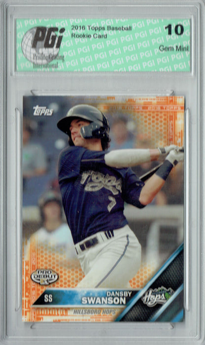 Dansby Swanson 2015 Topps Pro Debut #1 Orange SP #16/25 Rookie Card PGI 10