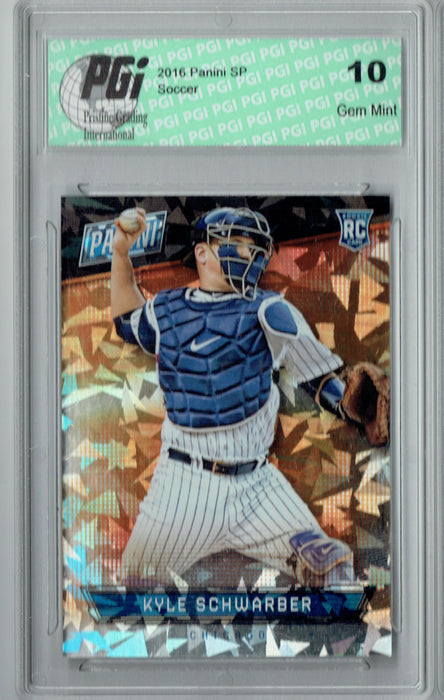 Kyle Schwarber 2016 Panini Cracked Ice #67 Only 25 Made Rookie Card PGI 10