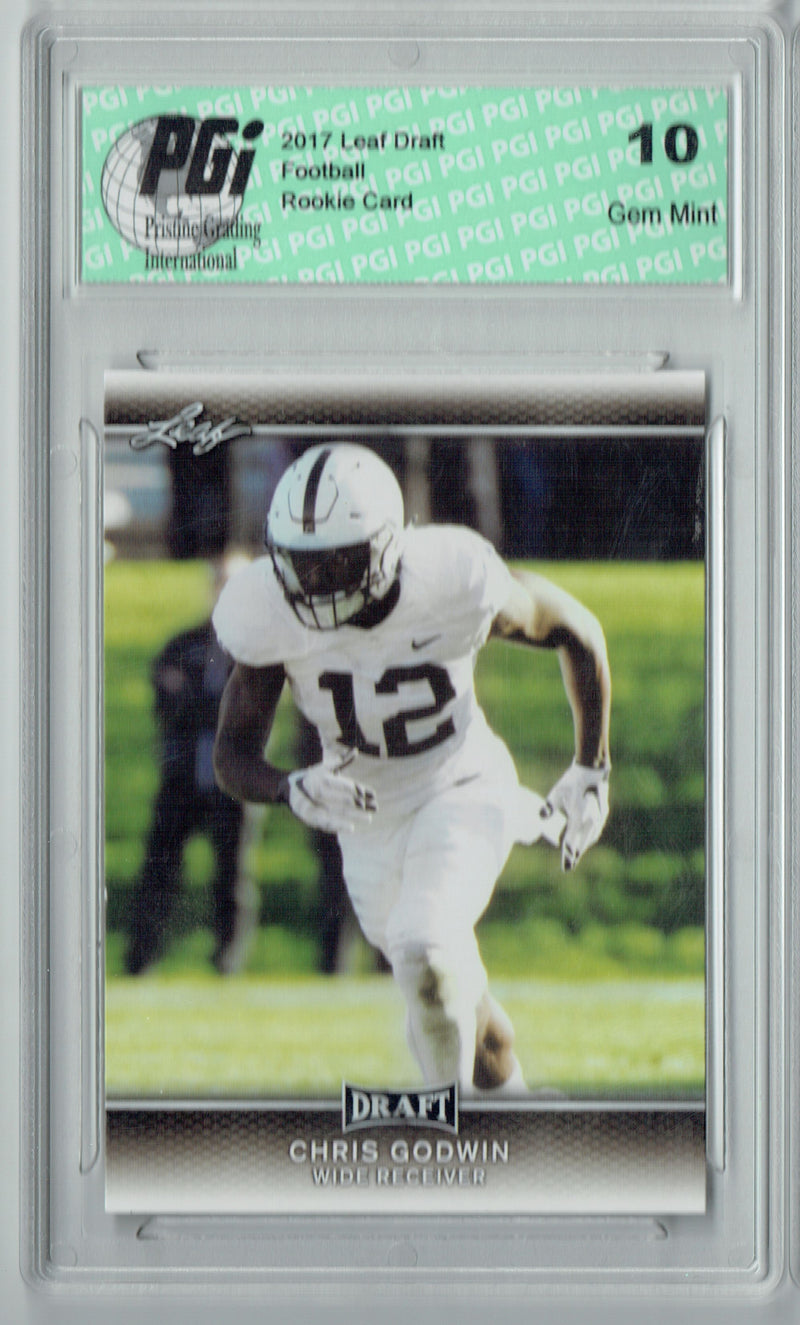 Chris Godwin Rookie Card PGI 10 Gem Mint Football Trading Card 2017 Leaf Draft #11