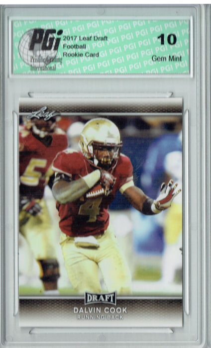 Dalvin Cook 2017 Leaf Draft #19 Rookie Card PGI 10