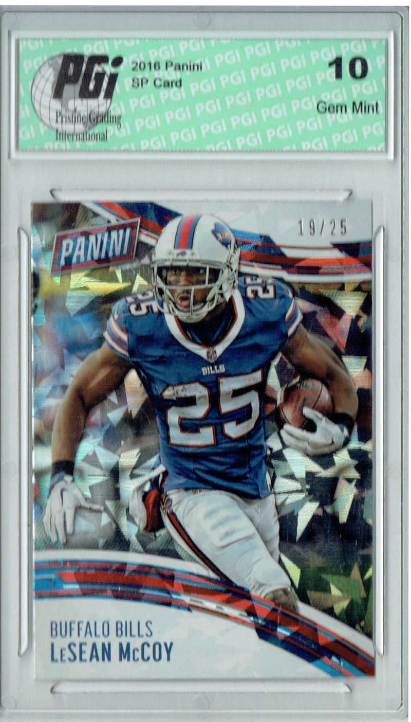 Lesean McCoy 2016 Panini Cracked Ice #11 Only 25 Made Card PGI 10