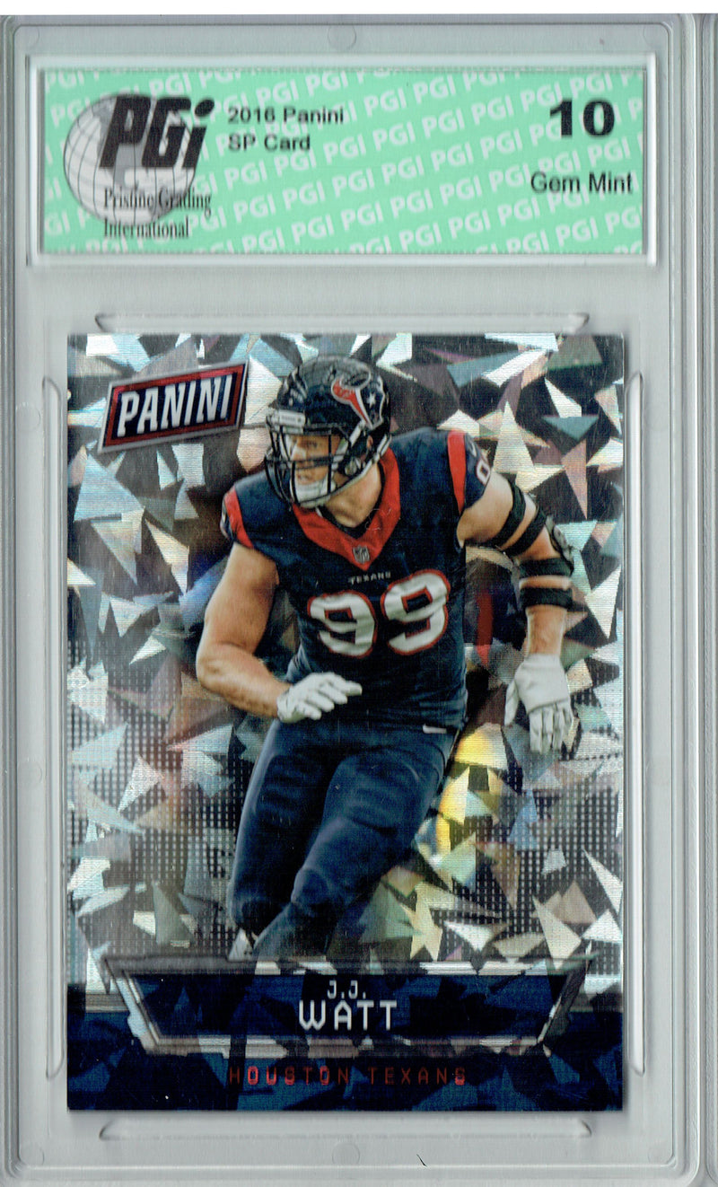 J.J. Watt 2016 Panini Cracked Ice #23 Only 25 Made Card PGI 10