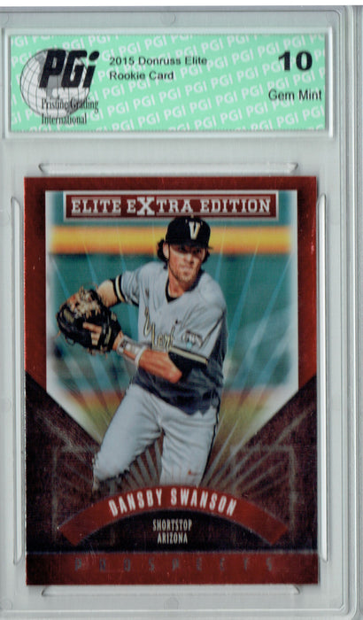 Dansby Swanson 2015 Elite Extra #2 #1 Pick Rookie Card PGI 10