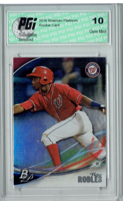 Victor Robles 2016 Bowman Platinum #TP-VR Refractor Rookie Card PGI 10