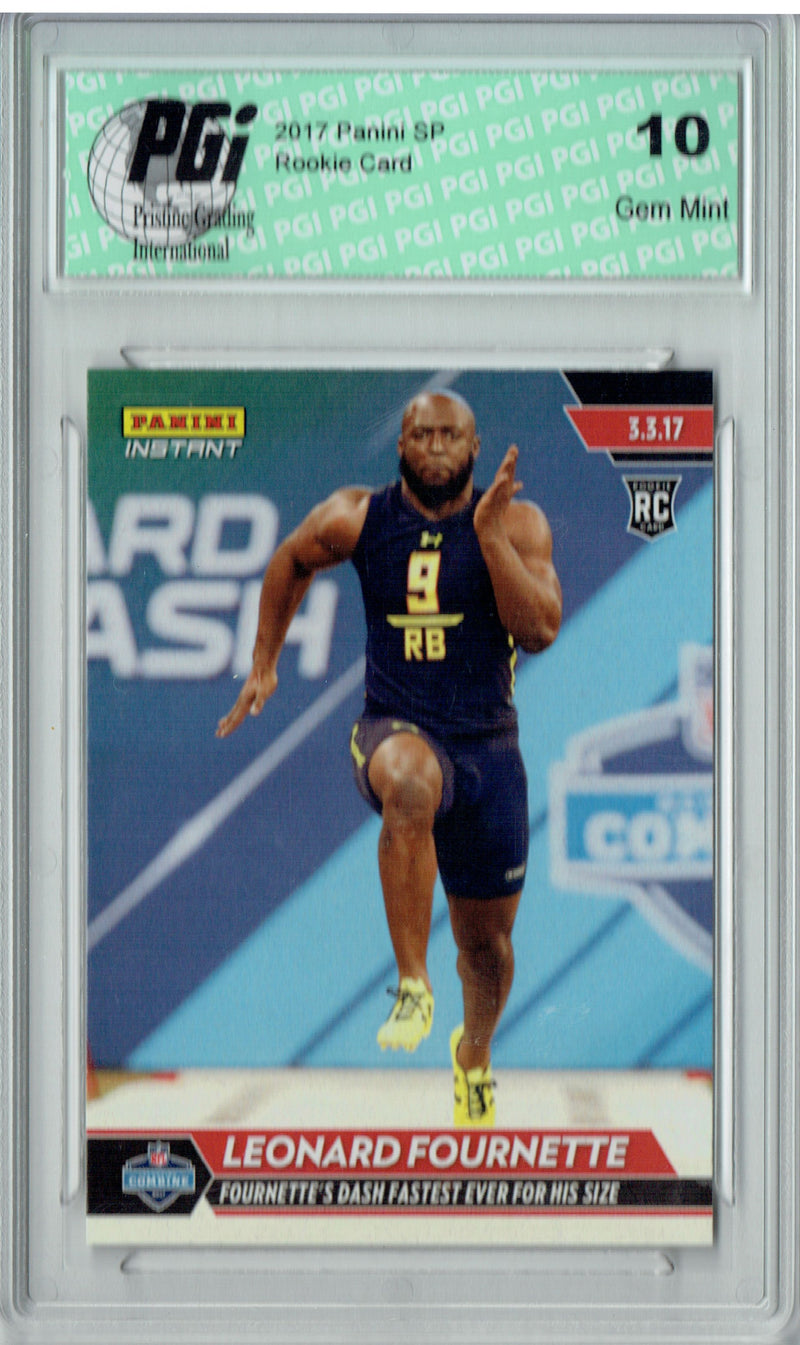 Leonard Fournette 2017 Panini #2 1 of 121 Made Rookie Card PGI 10