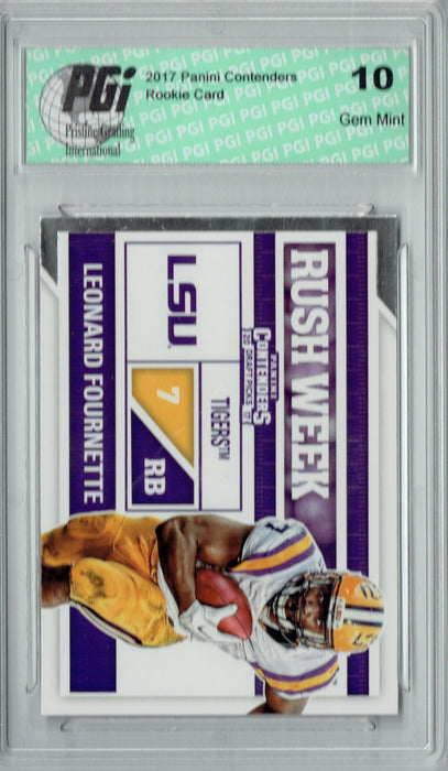 Leonard Fournette 2017 Contenders #1 Rush Week Rookie Card PGI 10