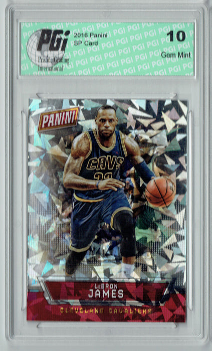 LeBron James 2016 Panini Cracked Ice #13 Only 25 Made Card PGI 10