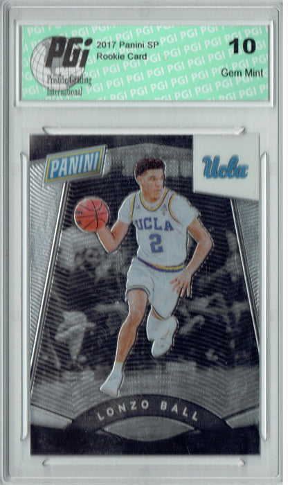 Lonzo Ball 2017 Panini VIP #91 Foil SP Rookie Card PGI 10