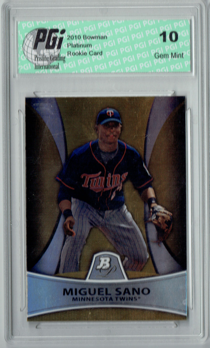 Miguel Sano 2011 Bowman Platinum #PP28 Gold SP, 539 Made Rookie Card PGI 10