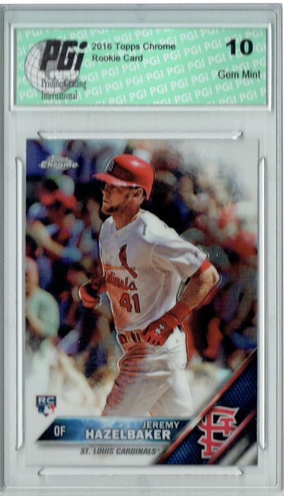 Jeremy Hazelbaker 2016 Topps Chrome #110 Rookie Card PGI 10