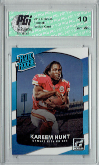 Kareem Hunt 2017 Donruss #332 Rated Rookie Card PGI 10