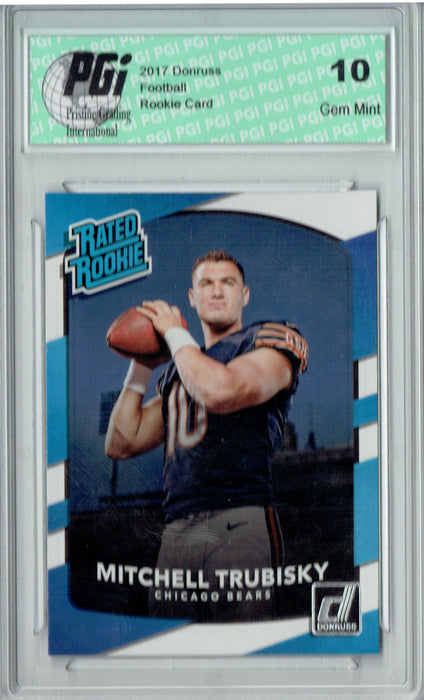 Mitchell Trubisky 2017 Donruss #328 Rated Rookie Card PGI 10