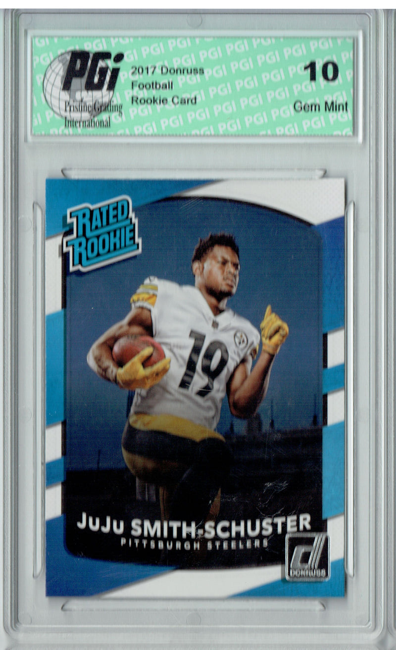 JuJu Smith-Schuster 2017 Donruss #326 Rated Rookie Card PGI 10